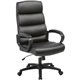 SOHO High-back Leather Executive Chair - Black Bonded Leather Seat - Black Bonded Leather Back - High Back - 5-star Base - 1 Eac