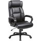 Lorell High-back Leather Executive Chair - Black Bonded Leather Seat - Black Bonded Leather Back - High Back - 5-star Base - 1 E