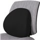 Lorell Ergo Fabric Lumbar Back Support - Black - Fabric, Memory Foam