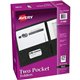 Avery Letter Pocket Folder - 8 1/2" x 11" - 40 Sheet Capacity - 2 Internal Pocket(s) - Embossed Paper - Black - 25 / Box