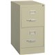 Lorell Commercial-grade Vertical File - 2-Drawer - 15" x 22" x 28.4" - 2 x Drawer(s) for File - Letter - Lockable, Ball-bearing 