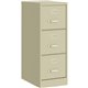 Lorell Commercial-Grade Putty Vertical File - 15" x 22" x 40.2" - 3 x Drawer(s) for File - Letter - Vertical - Ball-bearing Susp