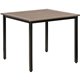 Lorell Charcoal Outdoor Table - For - Table TopCharcoal Square Top - Black Four Leg Base - 4 Legs - 36.60" Table Top Length x 36