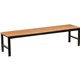 Lorell Teak Faux Wood Outdoor Bench - Teak Faux Wood Seat - Four-legged Base - 1 Each