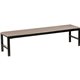 Lorell Charcoal Faux Wood Outdoor Bench - Weathered Charcoal Faux Wood Seat - Four-legged Base - 1 Each