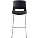 Lorell Arctic Series Bar Stool - Black Fabric, Foam Seat - Black Back - 2 / Carton