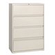 Lorell Receding Lateral File with Roll Out Shelves - 4-Drawer - 36" x 18.6" x 52.5" - 4 x Drawer(s) for File - Letter, Legal, A4