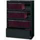 Lorell Receding Lateral File with Roll Out Shelves - 4-Drawer - 36" x 18.6" x 52.5" - 4 x Drawer(s) for File - A4, Letter, Legal