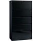 Lorell Receding Lateral File with Roll Out Shelves - 5-Drawer - 36" x 18.6" x 69" - 5 x Drawer(s) for File - Legal, Letter, A4 -