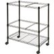 Lorell Mobile Wire File Cart - 4 Casters - Steel - x 26" Width x 12.5" Depth x 30" Height - Black - 1 Each