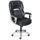 Lorell Wellness by Design Accucel Executive Chair - Black Bonded Leather Seat - Black Ethylene Vinyl Acetate (EVA), Bonded Leath