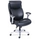 Lorell Big & Tall Chair with Flexible Air Technology - Black Bonded Leather Seat - Black Bonded Leather Back - 5-star Base - Arm