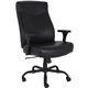 Lorell Executive High-Back Big & Tall Chair - Black Bonded Leather Seat - Black Bonded Leather Back - High Back - 5-star Base - 