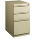 Lorell Mobile File Pedestal - 15" x 20" x 27.8" - Letter - Ball-bearing Suspension, Security Lock, Recessed Handle - Putty - Ste