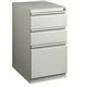 Lorell Mobile File Pedestal - 15" x 20" x 27.8" - Letter - Security Lock, Recessed Handle, Ball-bearing Suspension - Light Gray 