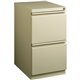 Lorell Mobile File Pedestal - 15" x 20" x 27.8" - Letter - Recessed Handle, Ball-bearing Suspension, Security Lock - Putty - Ste