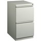 Lorell Mobile File Pedestal - 15" x 20" x 27.8" - Letter - Ball-bearing Suspension, Recessed Handle, Security Lock - Light Gray 