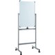 Lorell Vertical Magnetic Whiteboard Easel - 24" (2 ft) Width x 36" (3 ft) Height - White Surface - Square - Vertical - Floor Sta