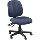 Lorell Mid-back Armless Task Chair - Vinyl Seat - Fabric Back - Mid Back - 5-star Base - Blue, Ocean - 1 Each