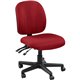Lorell Mid-back Task Chair without Arms - Real Red Fabric Seat - Fabric Back - 5-star Base - 1 Each