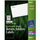 Avery EcoFriendly Address Label - 1/2" Width x 1 3/4" Length - Permanent Adhesive - Rectangle - Laser, Inkjet - White - Paper - 