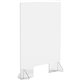 Lorell Social Distancing Barrier w/Cutout - 30" Width x 7" Depth x 36" Height - 1 Each - Clear - Acrylic
