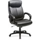 Lorell Executive Chair - Black Bonded Leather Seat - Black Bonded Leather Back - High Back - 1 Each