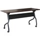 Lorell Mahogany Flip Top Training Table - For - Table TopRectangle Top - Four Leg Base - 4 Legs x 60" Table Top Width x 23.60" T