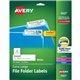 Avery Extra-Large File Folder Labels - 15/16" Width x 3 7/16" Length - Permanent Adhesive - Rectangle - Laser, Inkjet - White - 