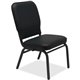 Lorell Vinyl Back/Seat Oversized Stack Chairs - Black Vinyl Seat - Black Vinyl Back - Steel Frame - Four-legged Base - 2 / Carto