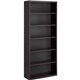 Lorell Fortress Series Charcoal Bookcase - 34.5" x 13"82" - 6 Shelve(s) - Material: Steel - Finish: Charcoal, Powder Coated - Ad
