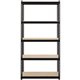 Lorell 2,300 lb Capacity Riveted Steel Shelving - 5 Shelf(ves) - 72" Height x 36" Width x 18" Depth - 30% Recycled - Black - Ste
