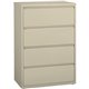 Lorell Lateral File - 4-Drawer - 36" x 18.6" x 52.5" - 4 x Drawer(s) for File - Legal, Letter, A4 - Lateral - Rust Proof, Leveli