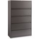 Lorell Fortress Series 42'' Lateral File - 5-Drawer - 42" x 18.6" x 67.6" - 1 x Shelf(ves) - 5 x Drawer(s) for File - Letter, Le