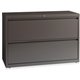 Lorell Fortress Series 42'' Lateral File - 2-Drawer - 42" x 18.6" x 28" - 1 x Shelf(ves) - 2 x Drawer(s) for File - Letter, Lega