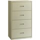 Lorell Lateral File - 4-Drawer - 30" x 18.6" x 52.5" - 4 x Drawer(s) for File - A4, Legal, Letter - Interlocking, Adjustable Gli