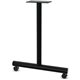 Lorell Relevance Tabletop Wheeled T-Leg Base - 27.8" , 2" Caster - Material: Tubular Steel - Finish: Black
