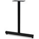 Lorell Relevance Tabletop T-Leg Base with Glides - 27.8" x 2" - Material: Tubular Steel - Finish: Black