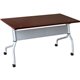 Lorell Mahogany Flip Top Training Table - For - Table TopRectangle Top - Four Leg Base - 4 Legs x 23.60" Table Top Width x 60" T