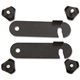 Lorell Training Table Metal Connector - 4.6" Width x 1.3" Depth x 0.4" Height - Metal - Black