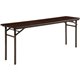Lorell Mahogany Folding Banquet Table - For - Table TopMahogany Rectangle Top - 500 lb Capacity x 72" Table Top Width x 18" Tabl