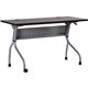 Lorell Espresso/Silver Training Table - For - Table TopRectangle Top - Four Leg Base - 4 Legs x 48" Table Top Width x 23.50" Tab