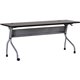 Lorell Espresso/Silver Training Table - For - Table TopRectangle Top - Four Leg Base - 4 Legs x 72" Table Top Width x 23.50" Tab