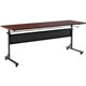 Lorell Shift 2.0 Flip & Nesting Mobile Table - For - Table TopLaminated Rectangle Top - 72" Table Top Length x 24" Table Top Wid