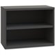 Lorell Open Lateral Credenza - 2 Shelf(ves) - 21.9" Height x 36" Width x 18.8" Depth - Leveling Glide - 28% Recycled - Charcoal 