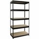 Lorell Riveted Steel Shelving - 5 Compartment(s) - 5 Shelf(ves) - 72" Height x 36" Width x 18" Depth - Heavy Duty, Rust Resistan
