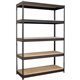 Lorell Riveted Steel Shelving - 5 Compartment(s) - 5 Shelf(ves) - 72" Height x 48" Width x 18" Depth - Heavy Duty, Rust Resistan