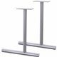 Lorell Training Table C-Leg Table Base - Metallic Silver C-leg Base - 2 / Carton