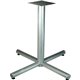 Lorell Hospitality Collection X-Leg Table Base - Metallic Silver X-shaped Base - 30" Height x 36" Width x 36" Depth - Assembly R