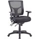 Lorell Conjure Executive Mid-back Mesh Back Chair - Black Seat - Black Mesh Back - Mid Back - 5-star Base - 1 Each